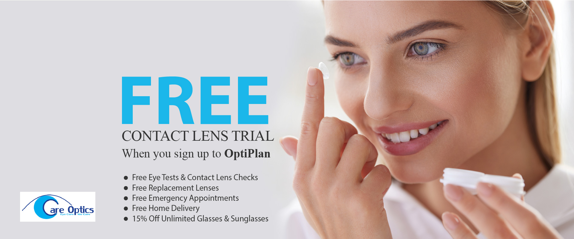 free contact lens trial banner
