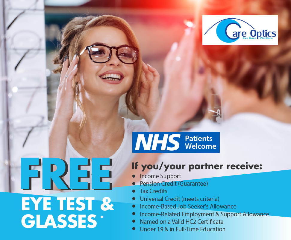 free nhs eye test banner